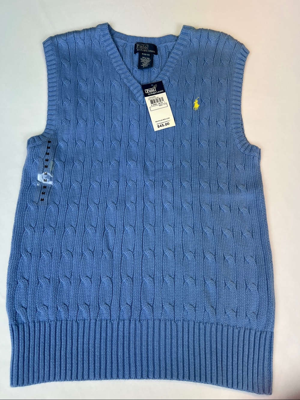 Polo Ralph Lauren Boys Cabled Sweater Vest NWT Size 10-12